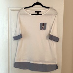 Tommy Hilfiger medium with white and blue trim